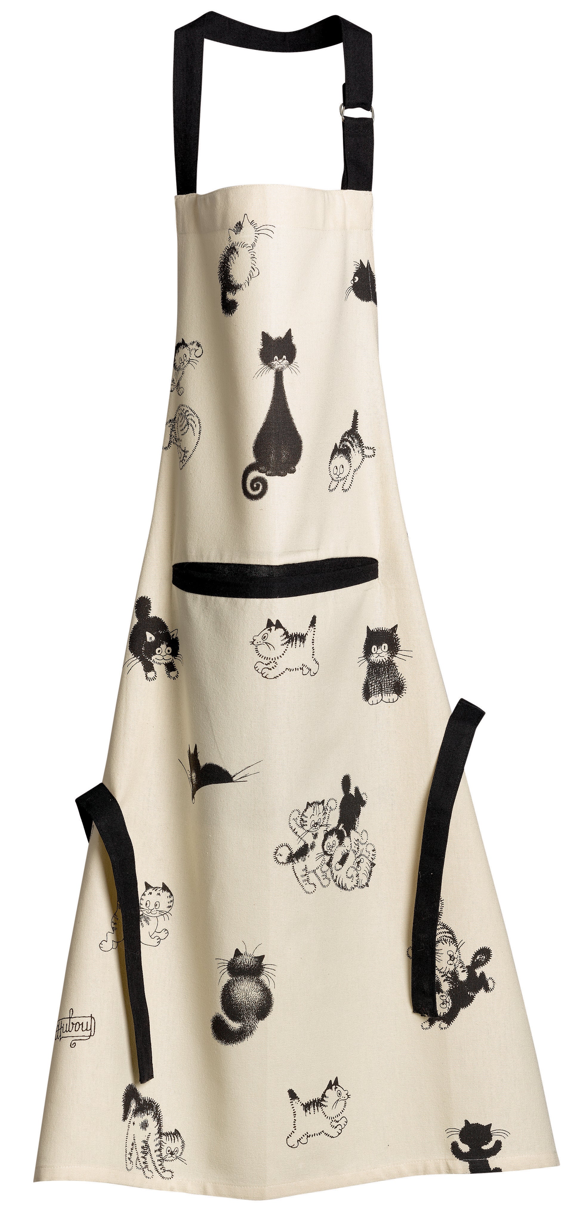 Keukenschort bedrukt Dubout Multi chatons Beige 72 X 85