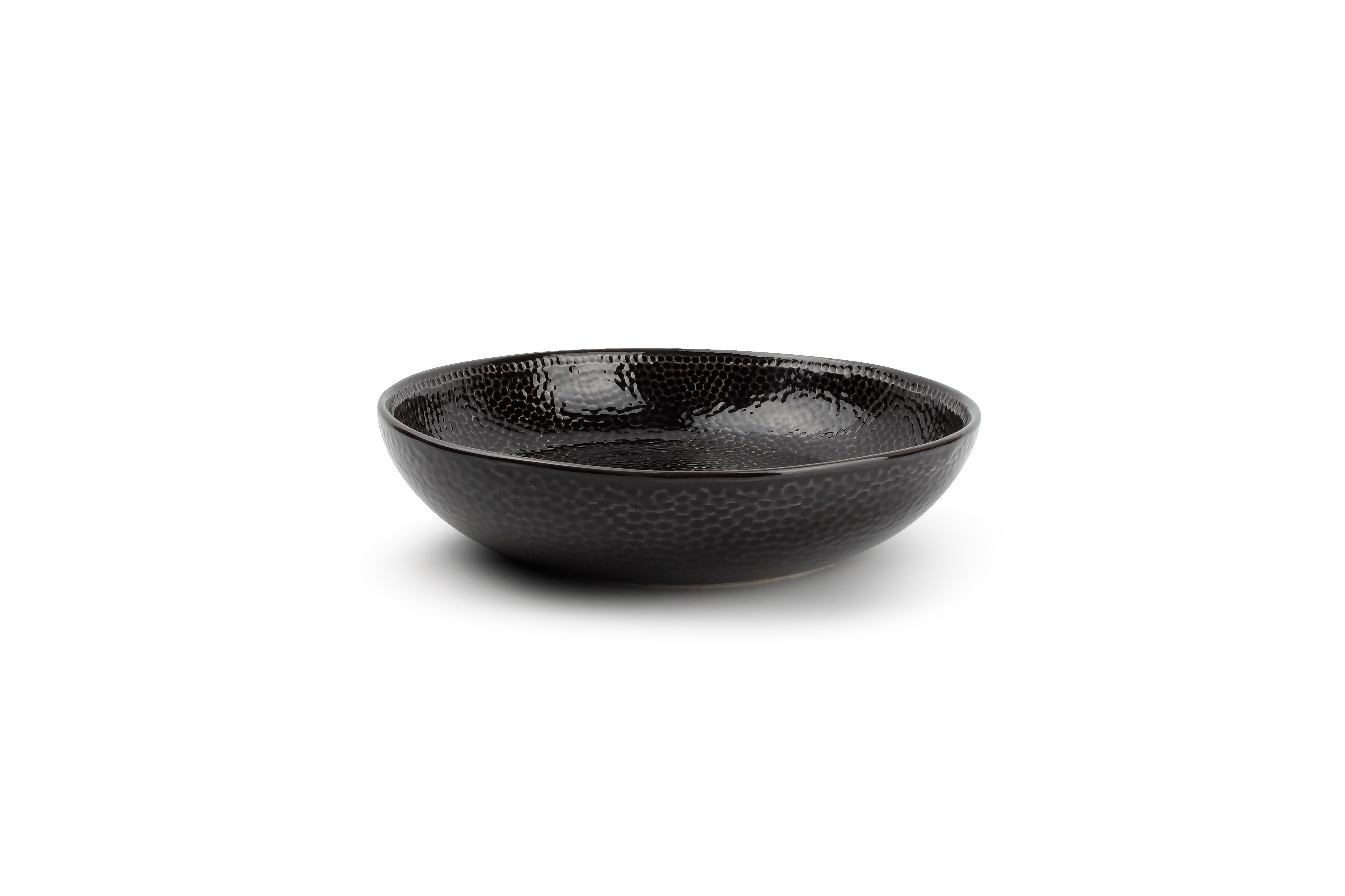 Diep bord 21,5xH5cm zwart Mielo