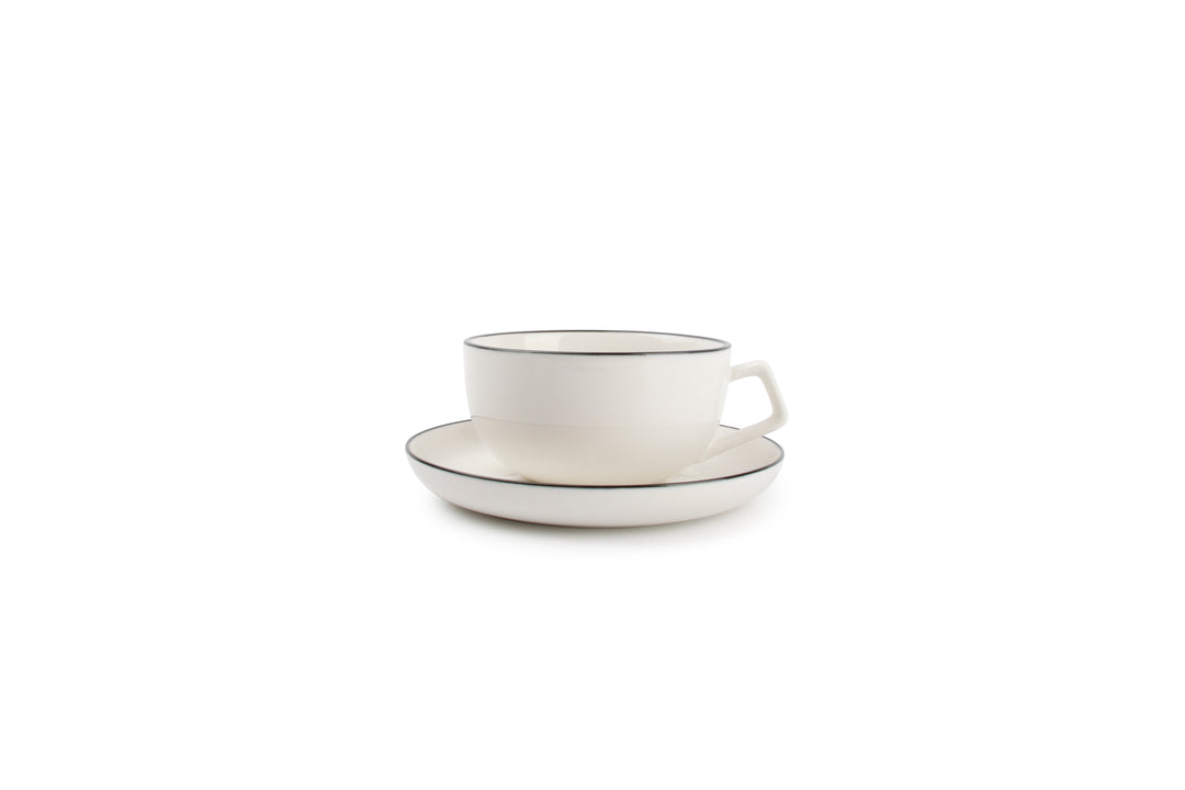 Kop 22cl en schotel wit Studio Base  - Set van 4