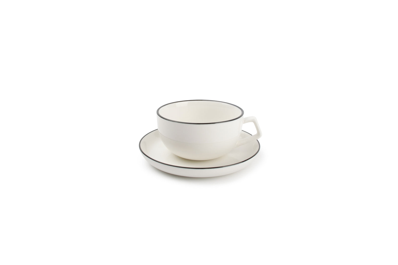 Salt & Pepper - Kop 22cl en schotel wit Studio Base - Set van 4