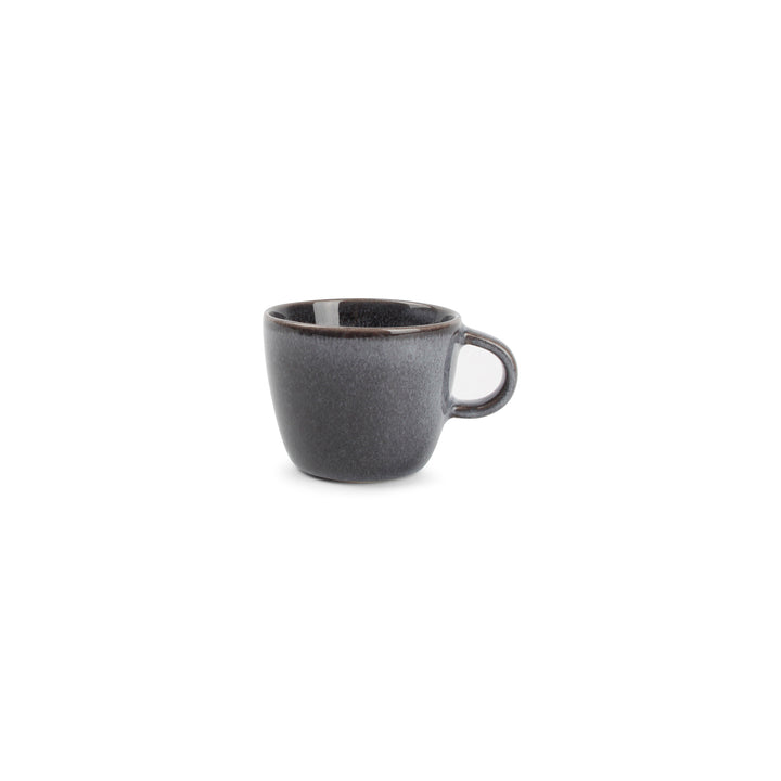 Salt &amp; Pepper - Mokkakop 9cl en schotel grijs Stitch - Set van 4