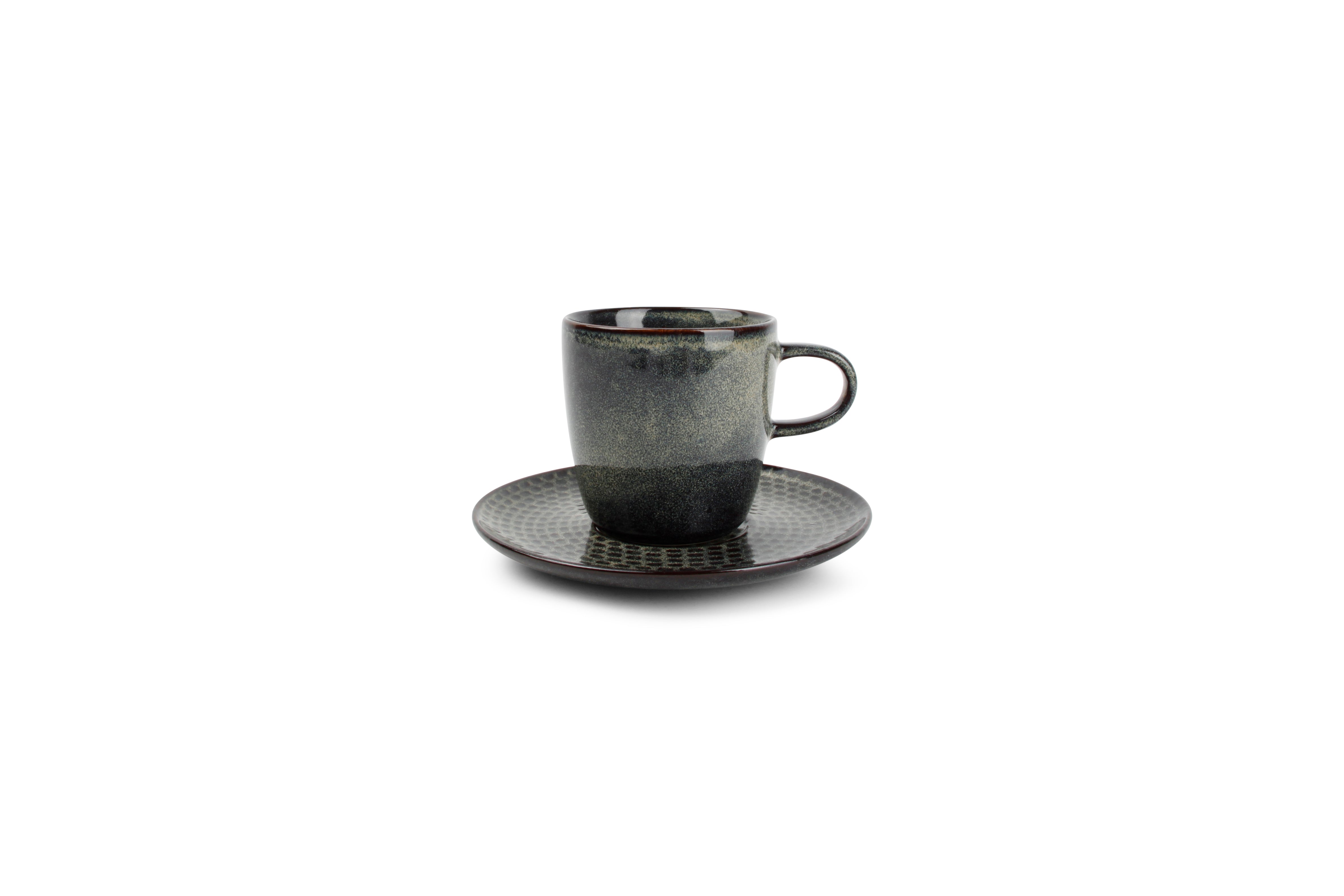 Kop 18cl en schotel groen/blauw Stitch