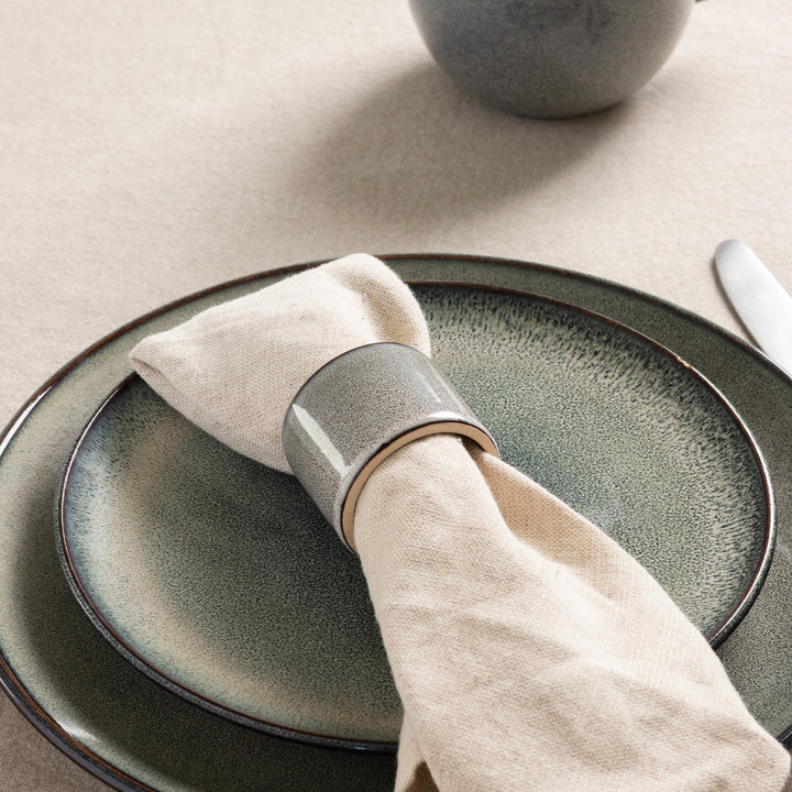 Salt &amp; Pepper - Servetring 5cm groen/blauw Meridian - set van 4