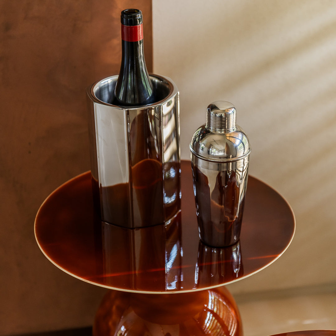 Salt &amp; Pepper - Wijnkoeler 13xH20cm dubbelwandig zilver Nox