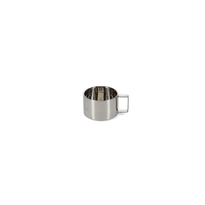 Salt &amp; Pepper - Kop en schotel 19,5cl chrome Oryn - set van 2