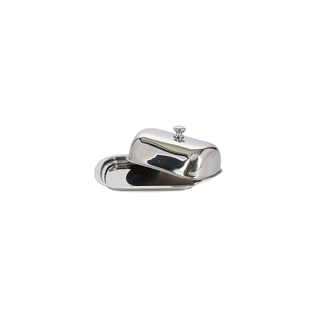 Salt &amp; Pepper - Boterpot 16x12xH6,5cm chrome Oryn