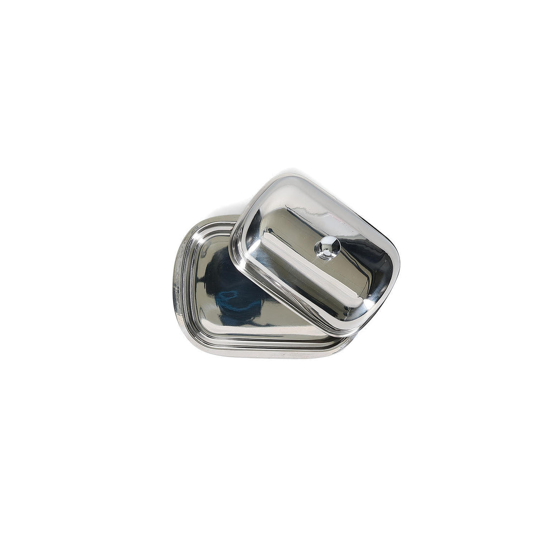 Salt &amp; Pepper - Boterpot 16x12xH6,5cm chrome Oryn