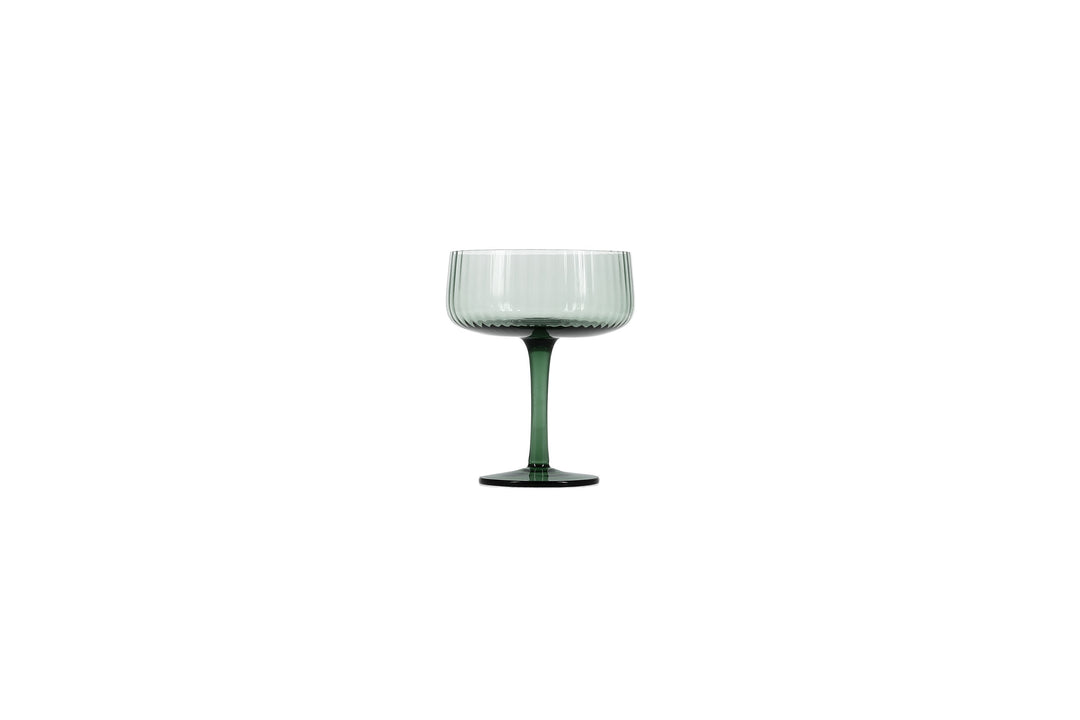 Champagneglas 23cl coupe donkergroen Ray - set/4