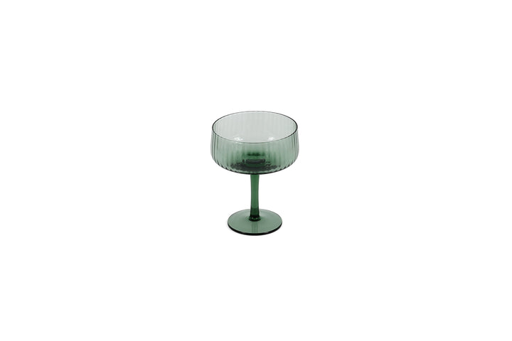 Salt &amp; Pepper - Champagneglas 23cl coupe donkergroen Ray - set/4