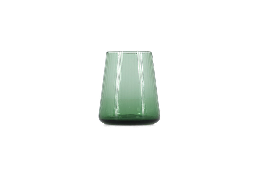 Glas 30cl donkergroen Ray - set/4