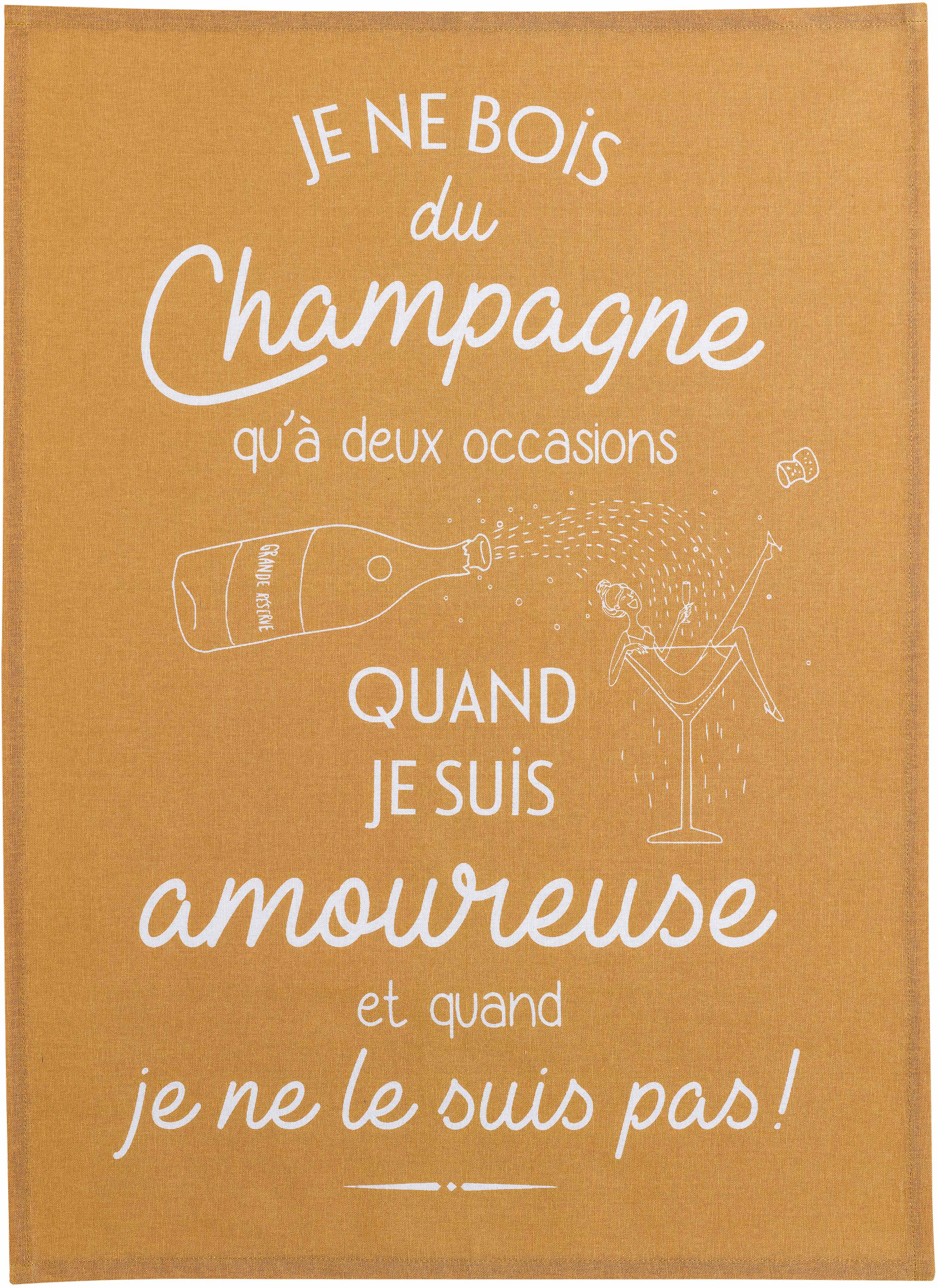 Theedoek Amoureuse Ocre 50 X 70