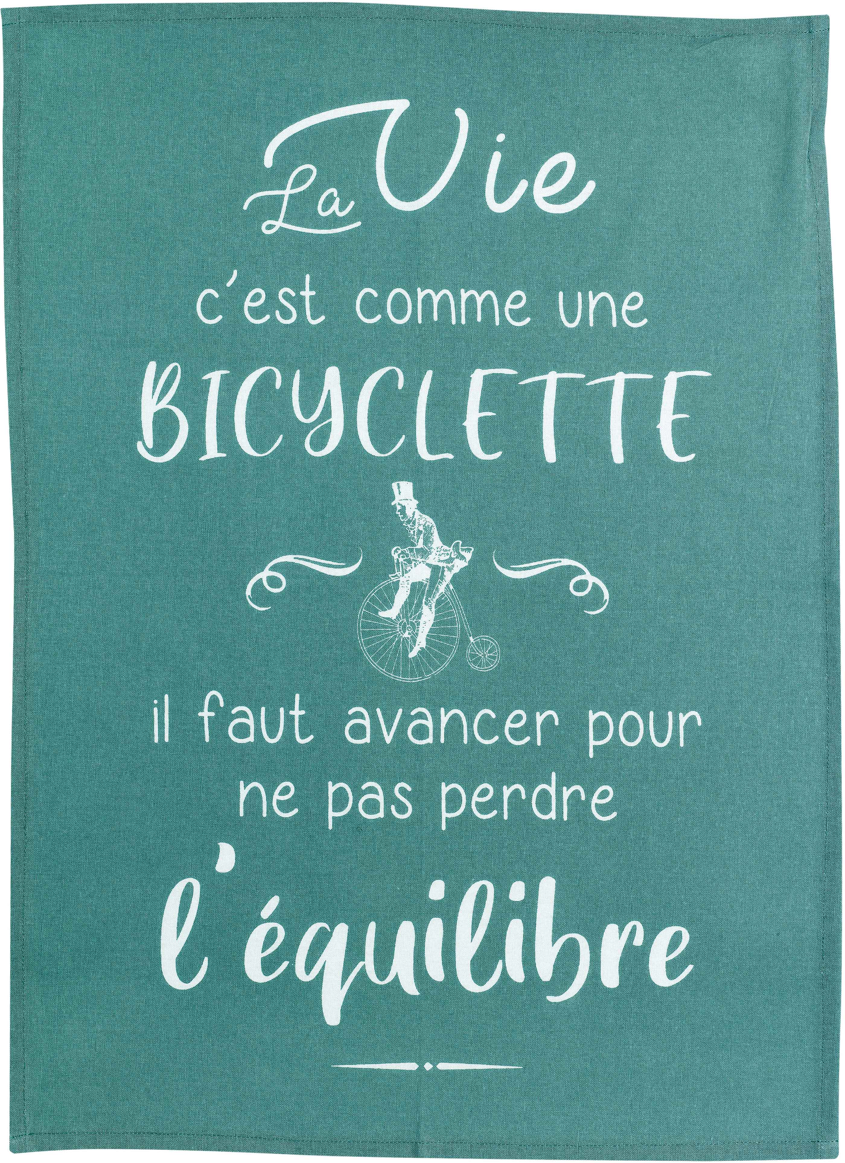 Theedoek Bicyclette Paon 50 X 70