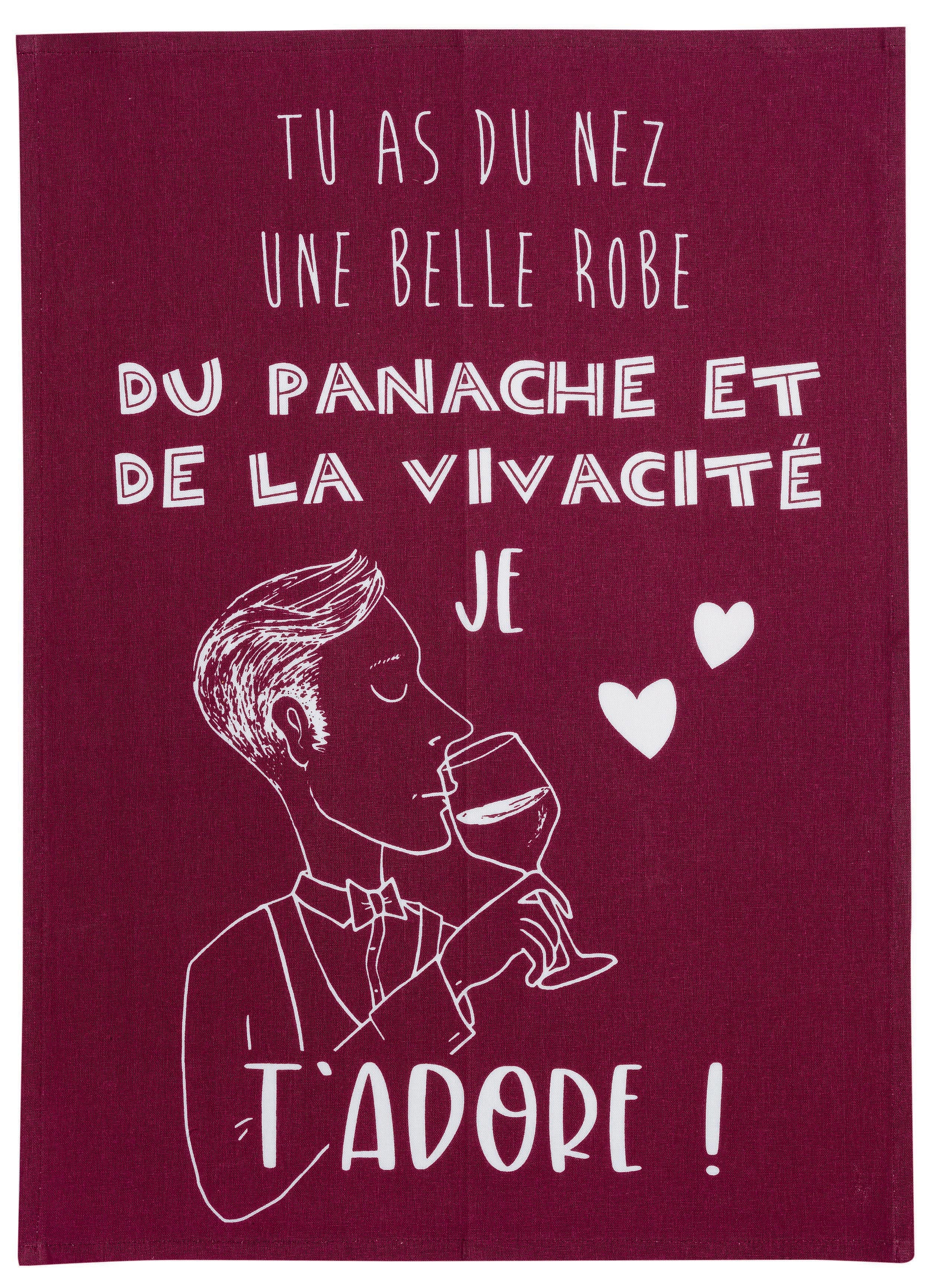 Panache theedoek Bordeaux 70 X 50