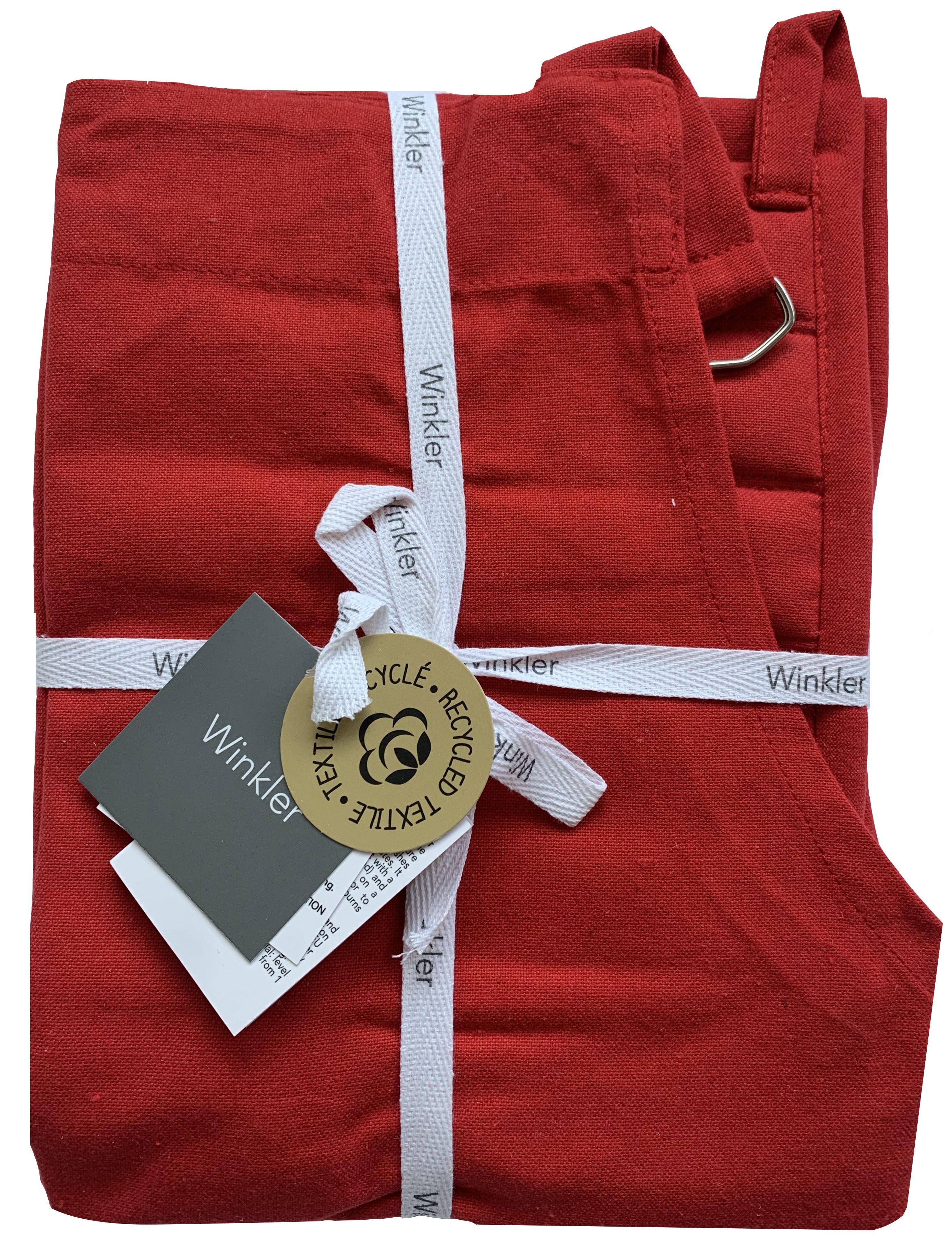 Gerecycleerd keukentafelkleed en pannenlap Dona Rouge 85 X 72