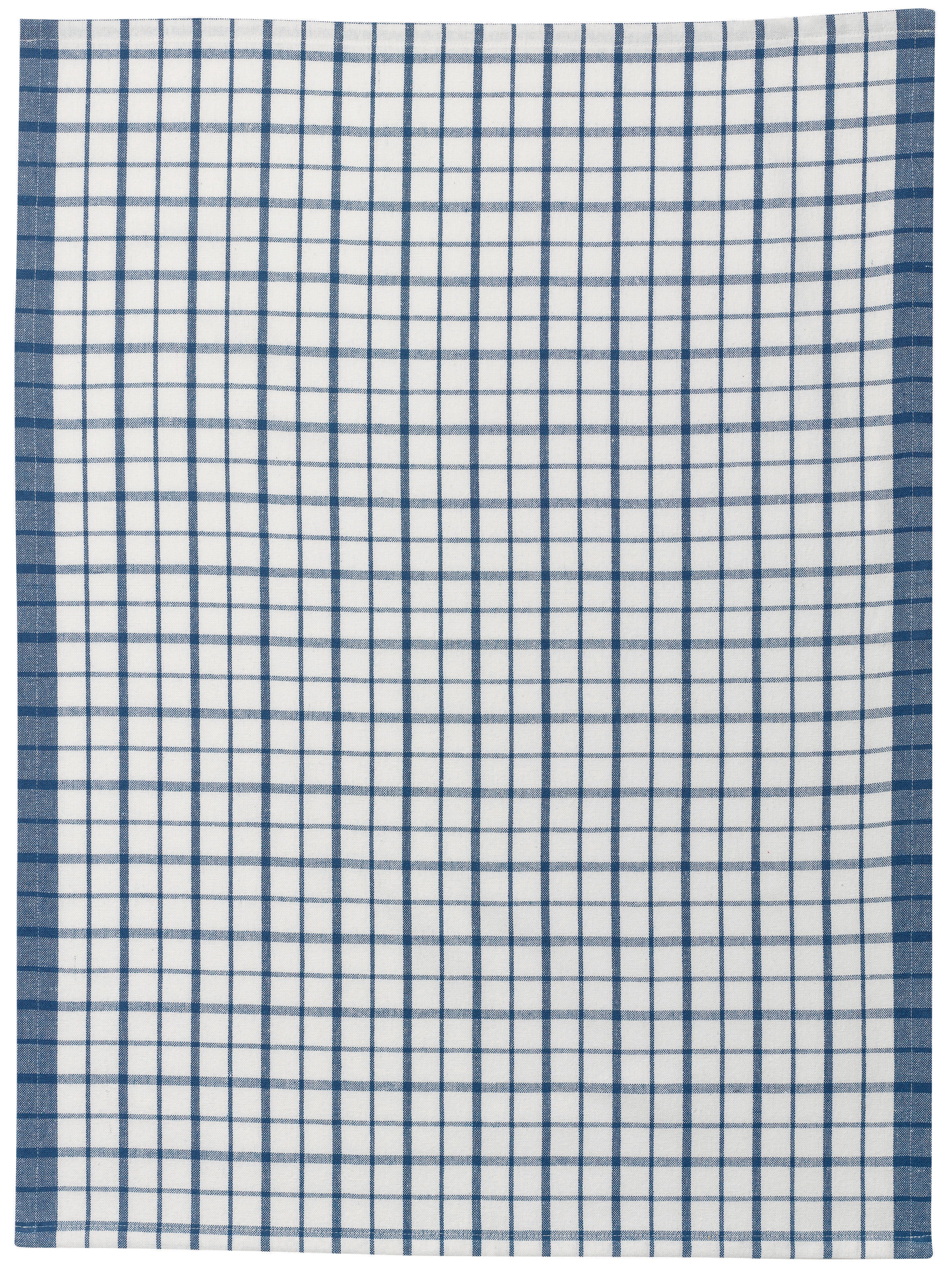 Gerecycleerde theedoek Evan Blanc/Bleu 50 X 70