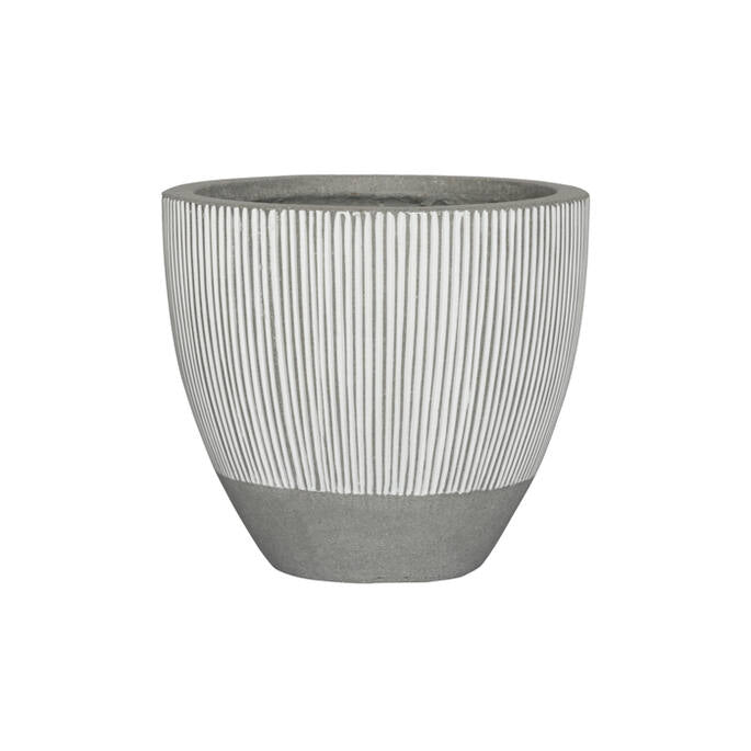 Pottery Pots - Bloempot Jesslyn XS, Wit Gestreept