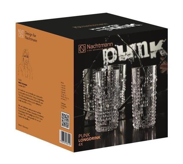 Nachtmann - Punk longdrinkglas 390 ml set van 4