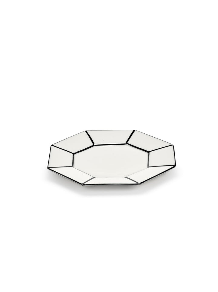 Serax - Annebet Philips - Dessertbord Wit/Zwart Carte Blanche - Set van 2