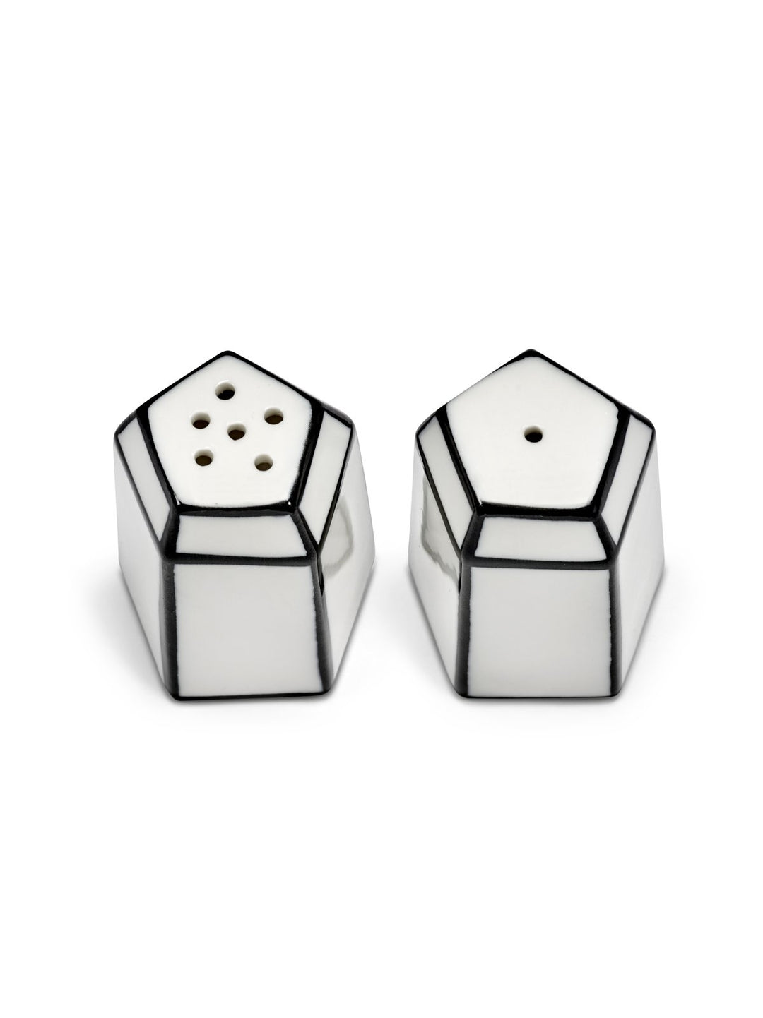 Serax - Annebet Philips - Peper &amp; Zoutmolens Peper- &amp; Zoutstel (set van 2) Wit/Zwart
