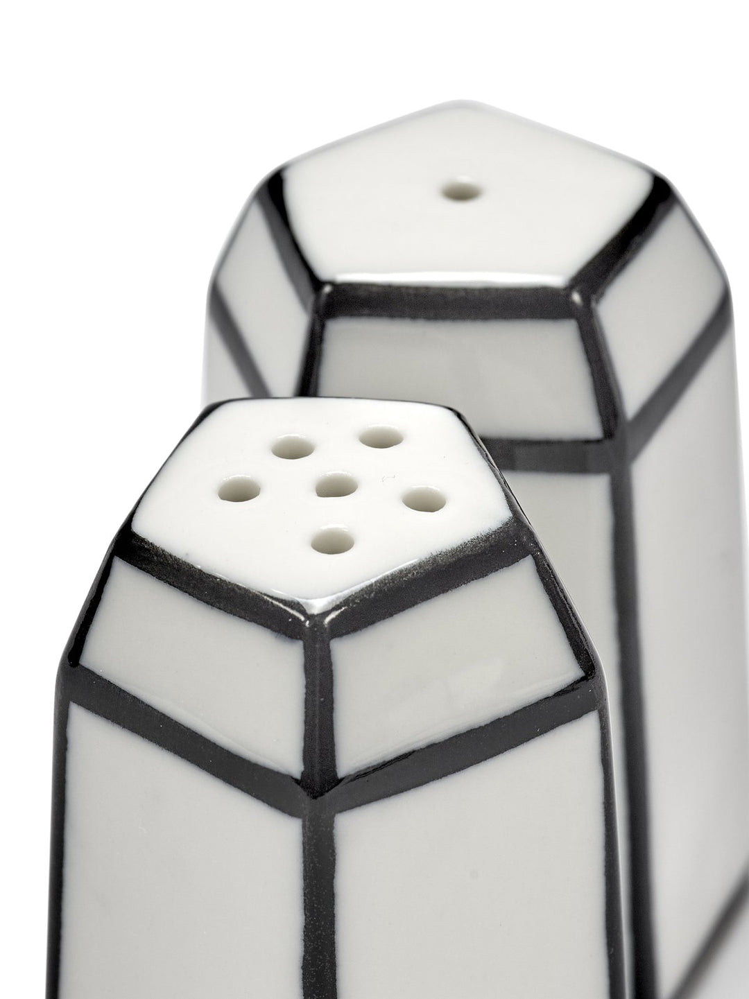 Serax - Annebet Philips - Peper &amp; Zoutmolens Peper- &amp; Zoutstel (set van 2) Wit/Zwart
