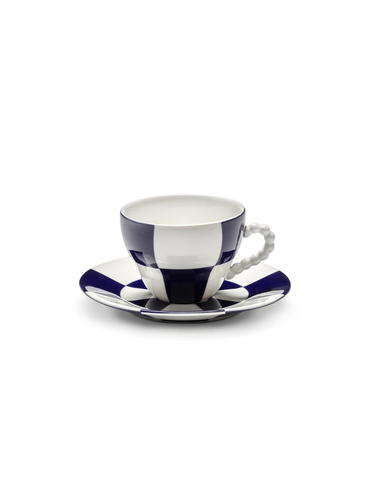 Serax - Wouters &amp; Hendrix - Kopje + Schotel Blauw Wit - Set van 2