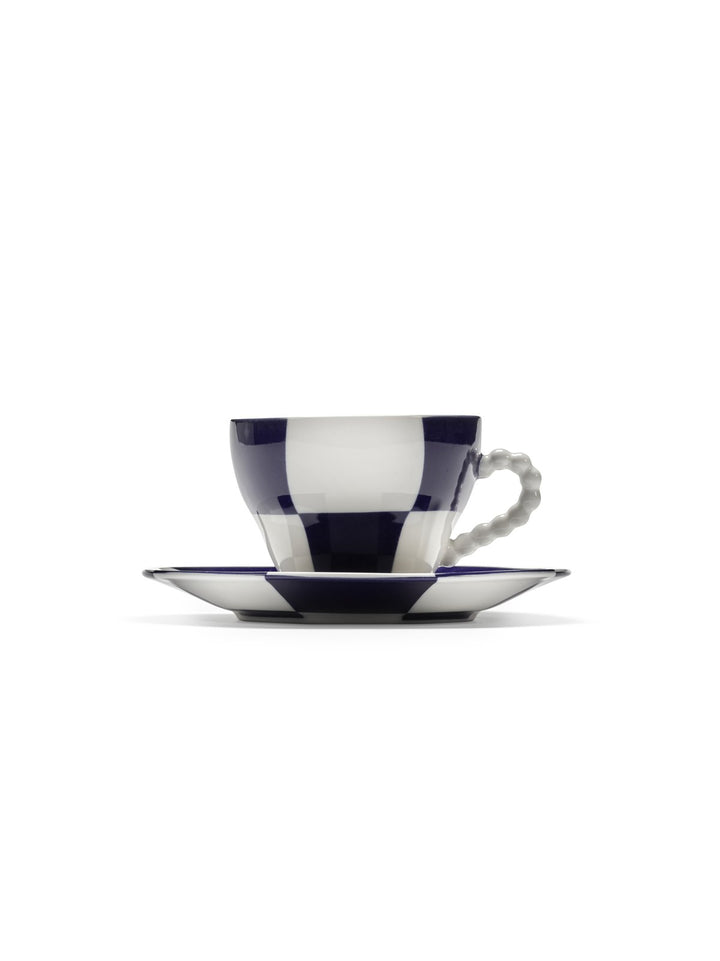 Serax - Wouters &amp; Hendrix - Kopje + Schotel Blauw Wit - Set van 2