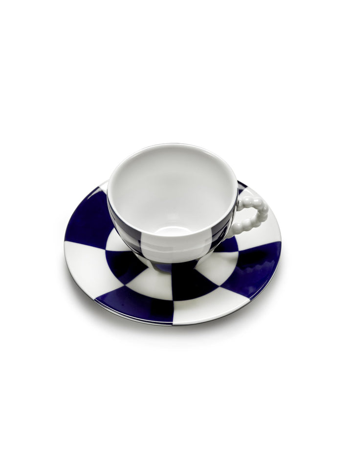 Serax - Wouters &amp; Hendrix - Kopje + Schotel Blauw Wit - Set van 2
