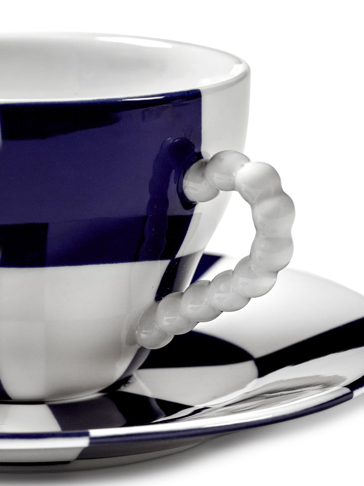 Serax - Wouters &amp; Hendrix - Kopje + Schotel Blauw Wit - Set van 2