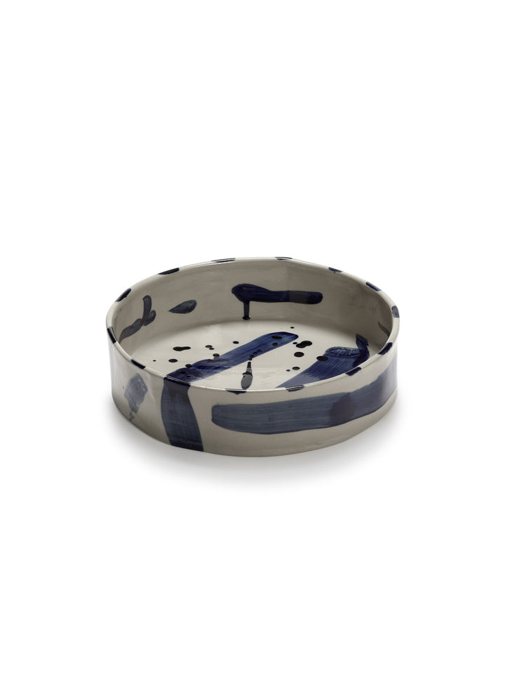 Serax - Marie Michielssen - Diep Serveerbord Rond Beige/Blauw Sophia
