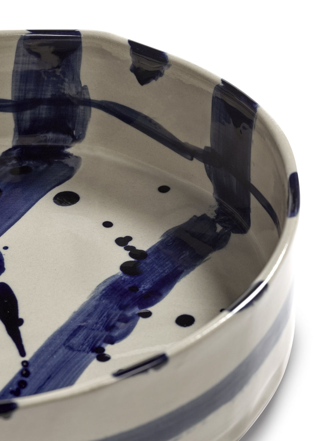 Serax - Marie Michielssen - Diep Serveerbord Rond Beige/Blauw Sophia