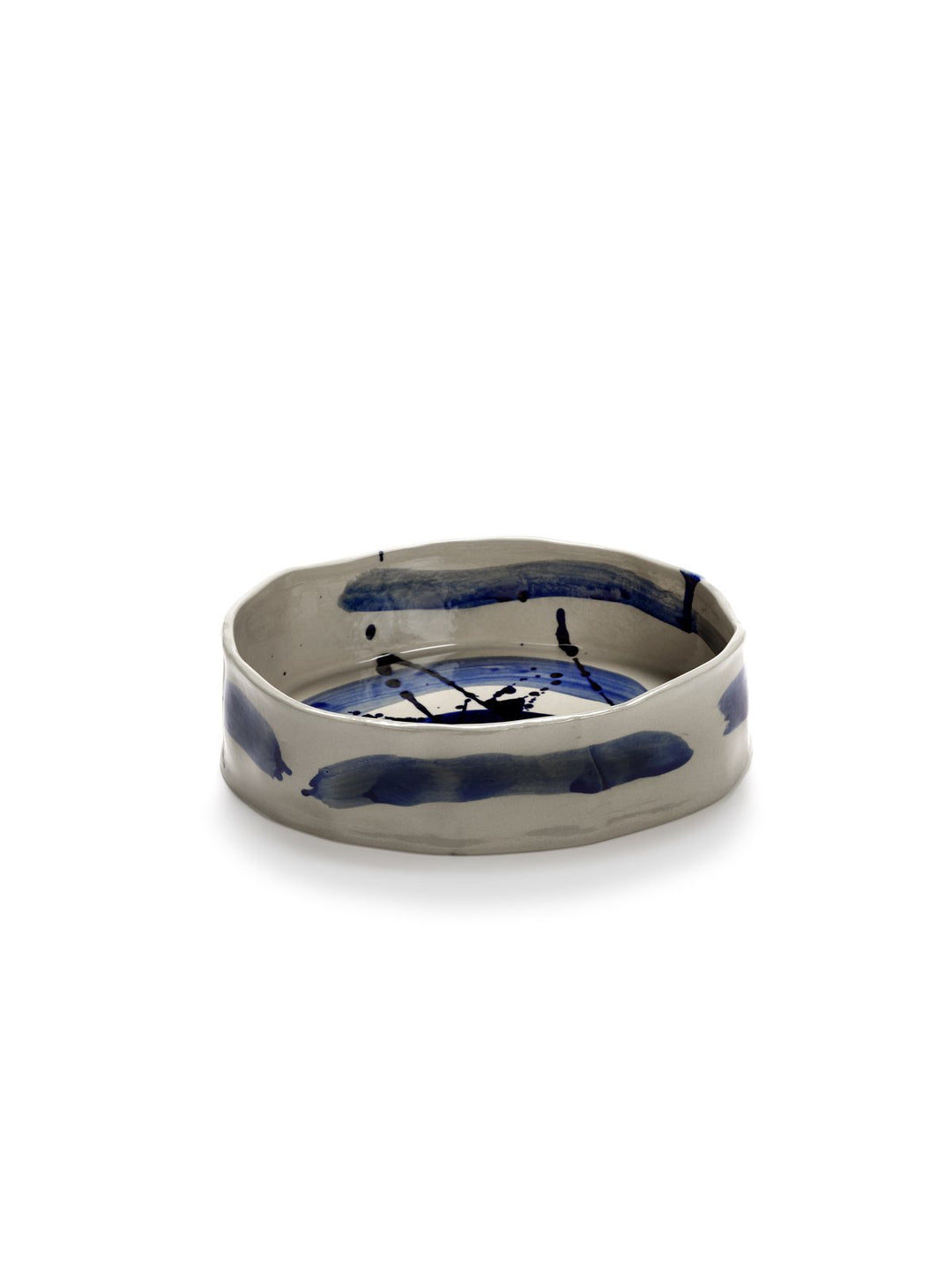 Serax - Marie Michielssen - Diep Serveerbord Ovaal Beige/Blauw Sophia