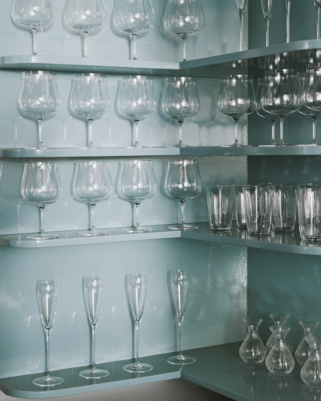 Serax - Sergio Herman - Bourgogne Glas Silhouette - Set van 4