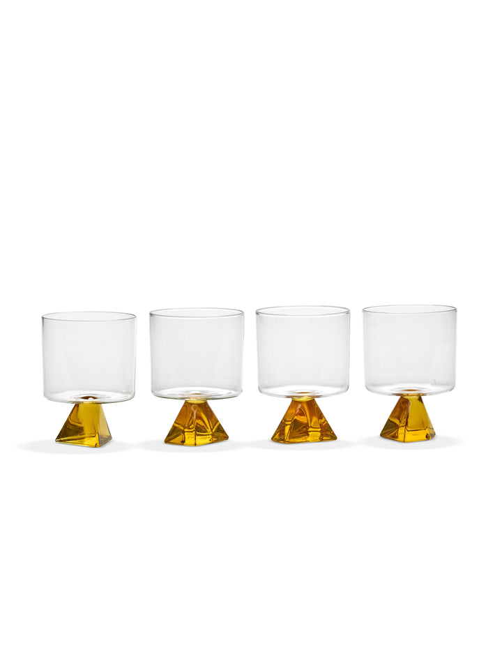 Serax - Plan C - Glas Oker Silos - Set van 4