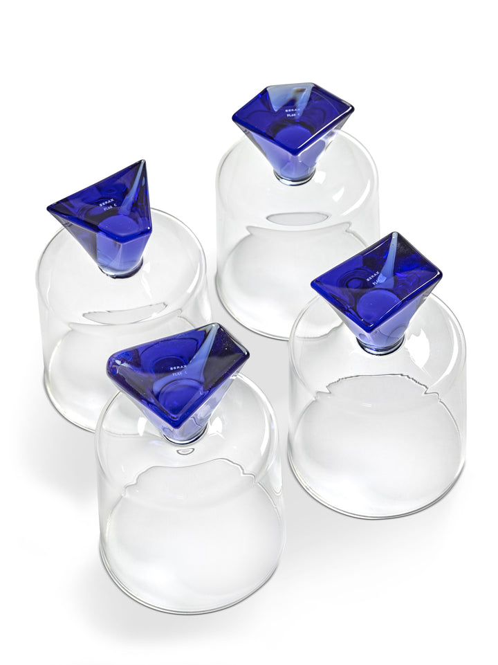 Serax - Plan C - Glas Blauw Silos - Set van 4