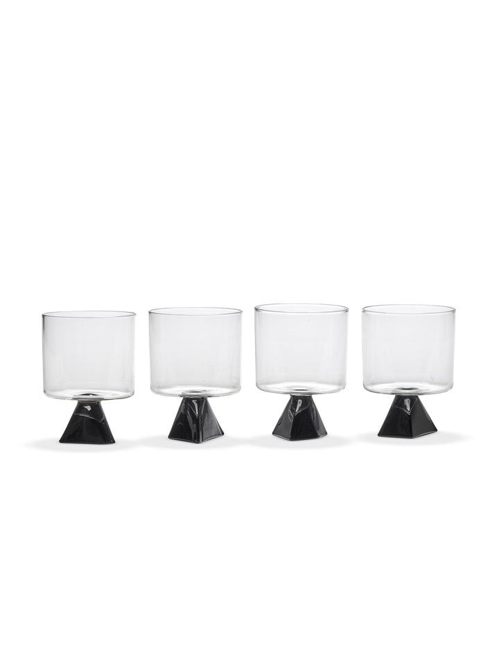 Serax - Plan C - Glas Zwart Silos - Set van 4