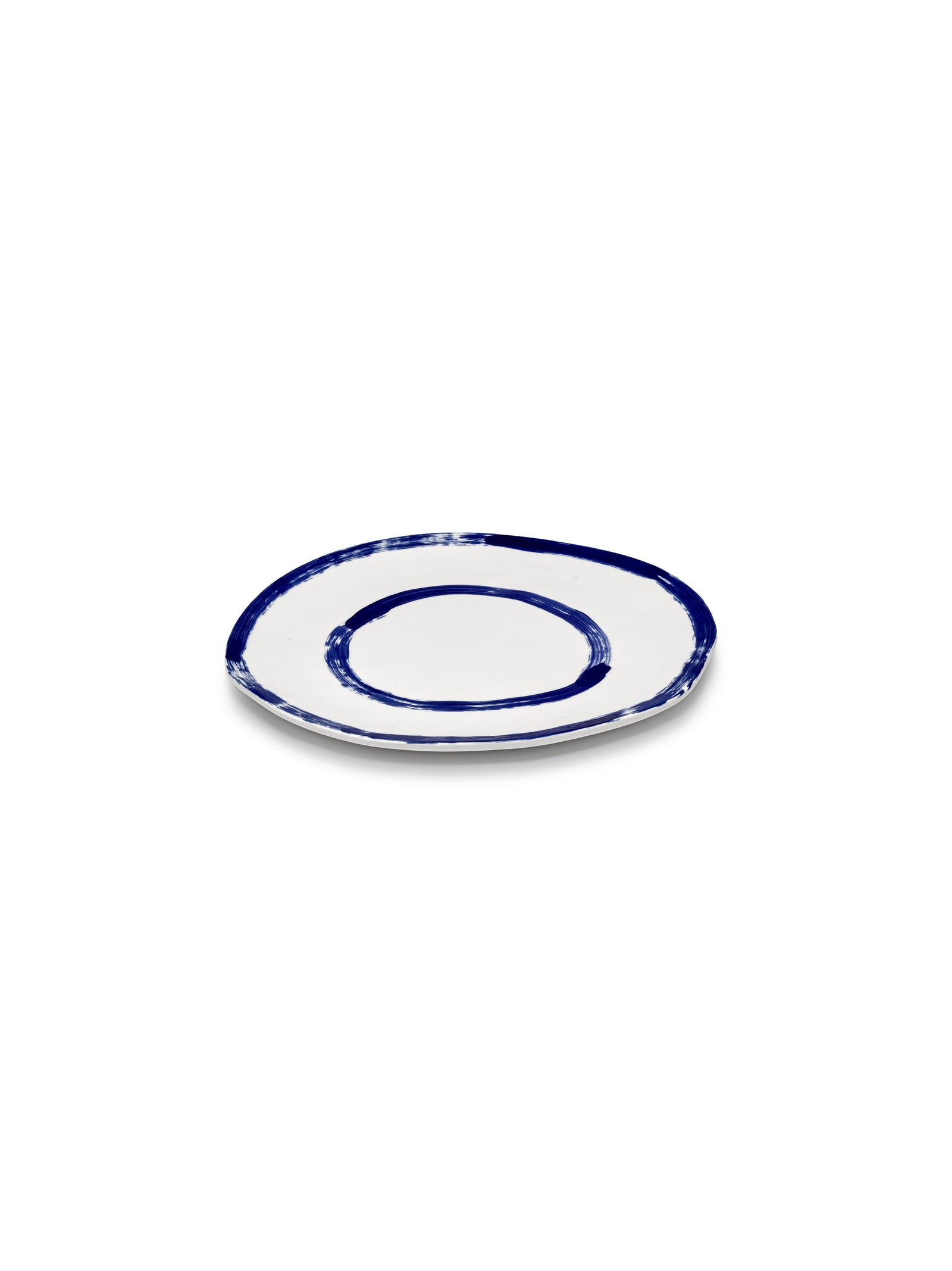 Serax - Annebet Philips - Presenteerbord Wit Blauw Line-up - Set van 2
