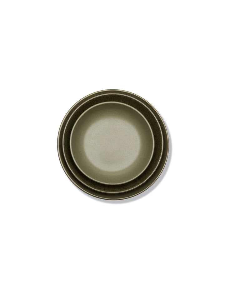 Serax - Sergio Herman - Diep Bord L Camo Green Surface - Set van 4
