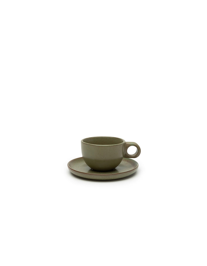 Serax - Sergio Herman - Koffiekop + Schotel Camo Green Surf - Set van 4