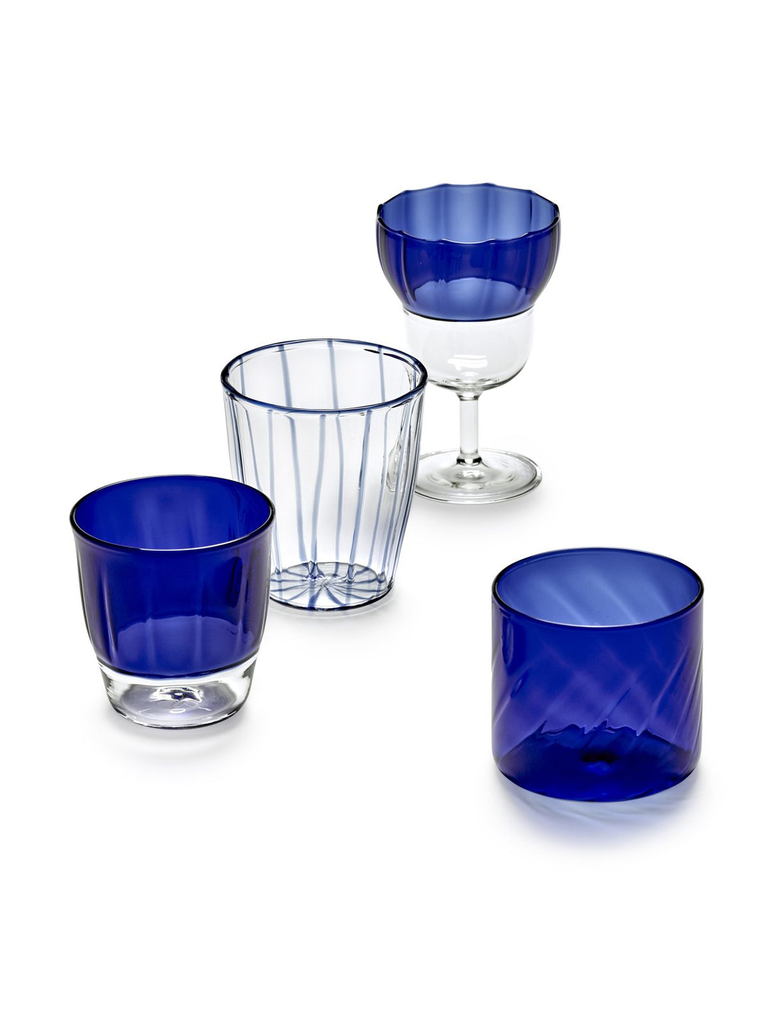 Serax - Waww La Table - Coupe 05 Blauw Yam - Set van 4