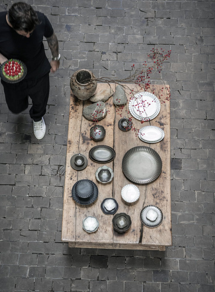 Serax - Sergio Herman - BORD GERIBBELD S WIT INKU  - Set van 4