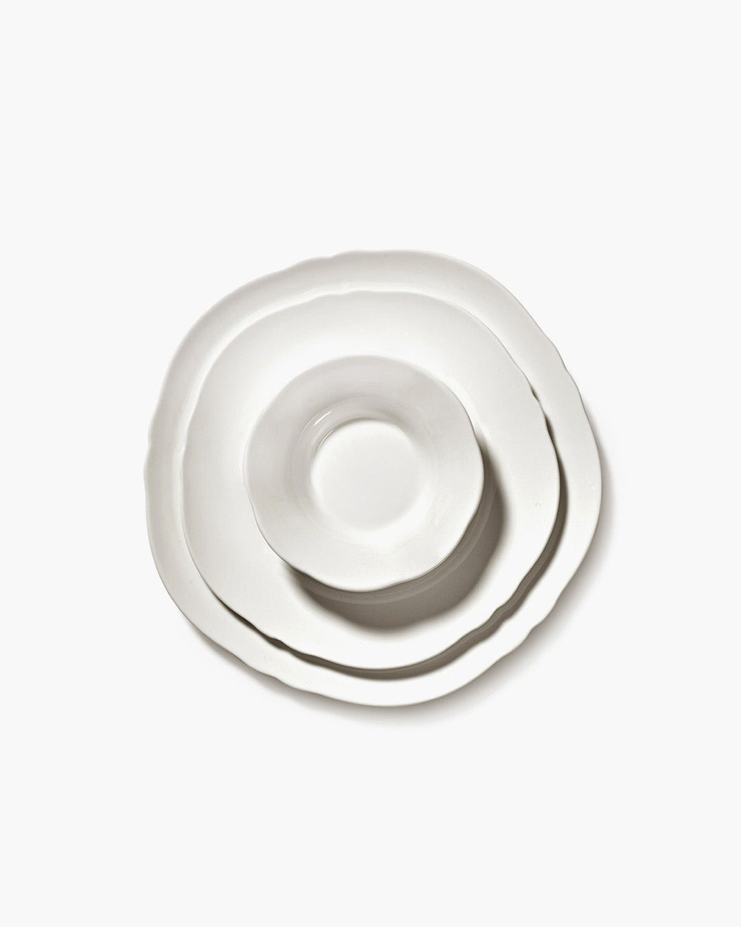 Serax - Sergio Herman - Bord M Wit Silhouette - Set van 4