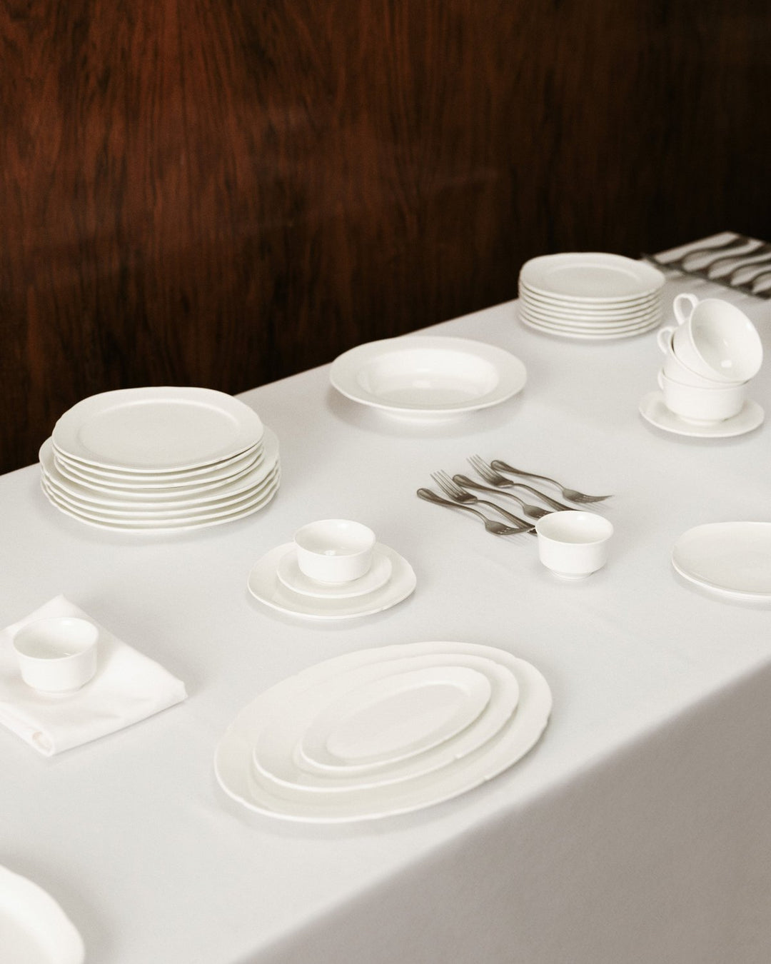 Serax - Sergio Herman - Ovaal Bord S Wit Silhouette - Set van 4