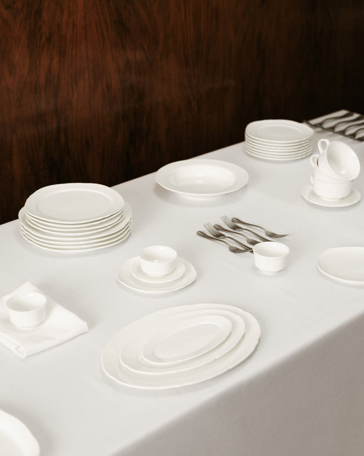 Serax - Sergio Herman - Ovaal Bord S Wit Silhouette - Set van 4