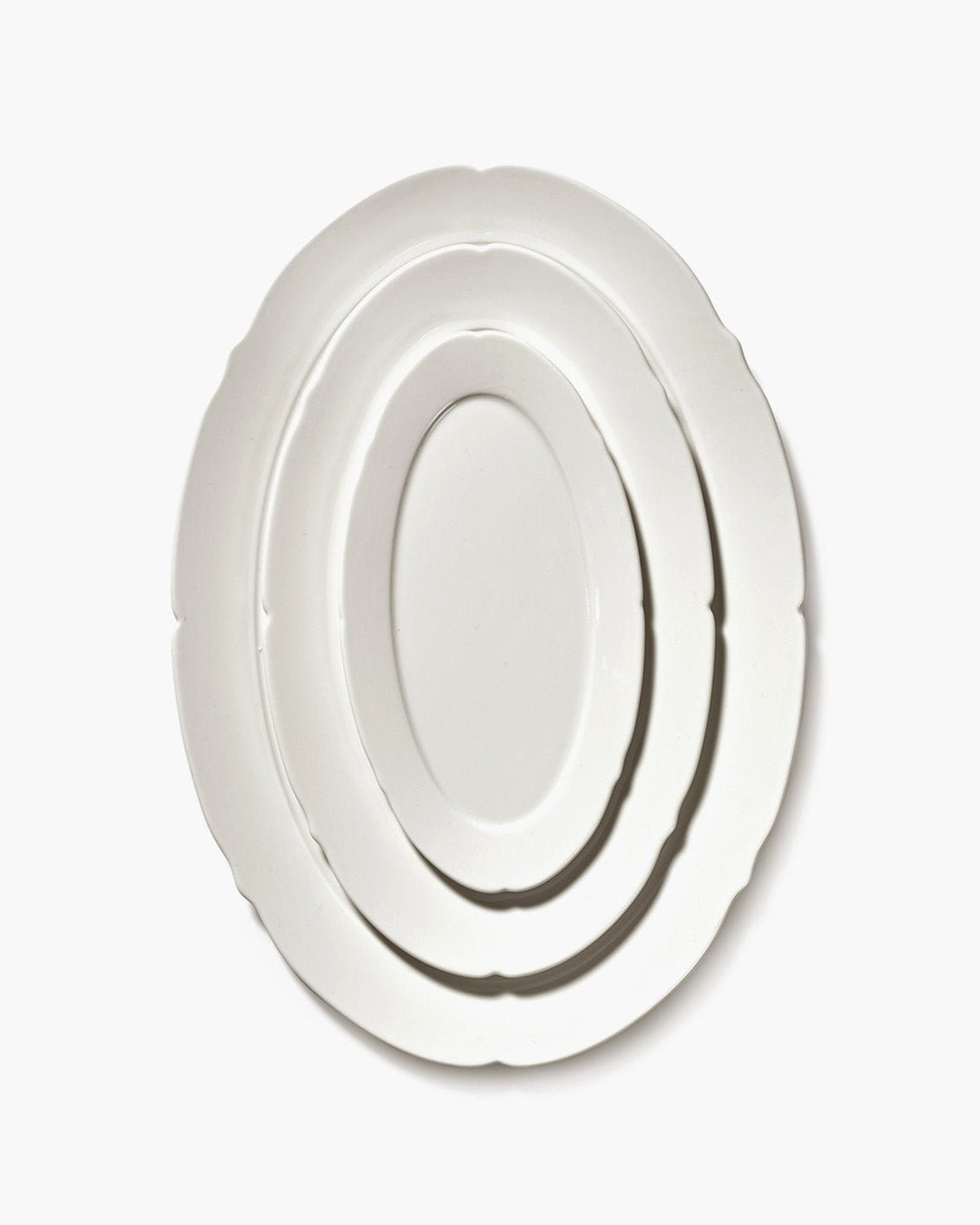 Serax - Sergio Herman - Ovaal Bord S Wit Silhouette - Set van 4