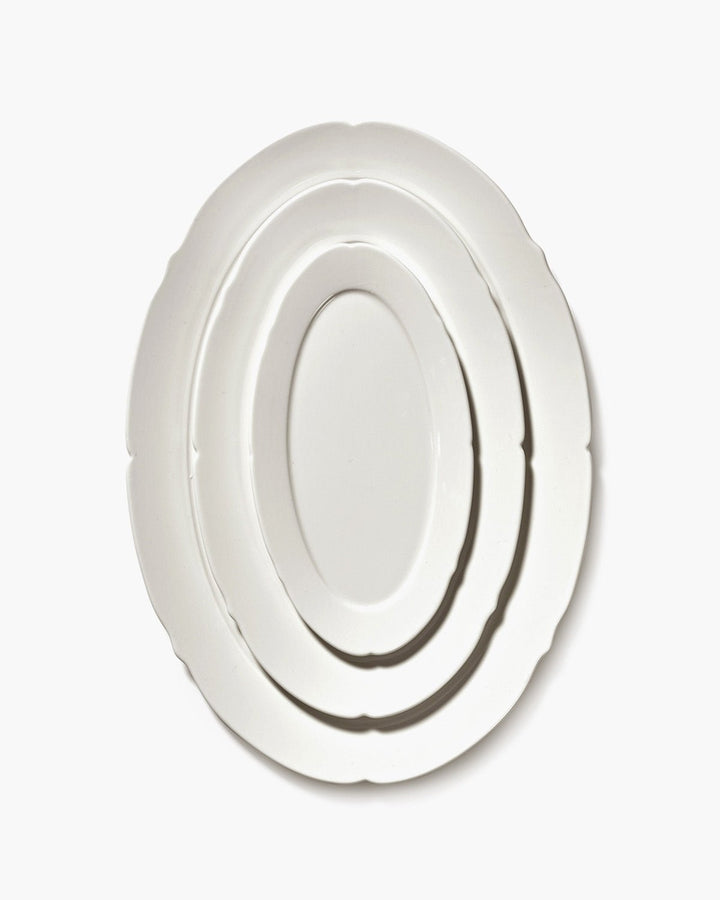 Serax - Sergio Herman - Ovaal Bord S Wit Silhouette - Set van 4