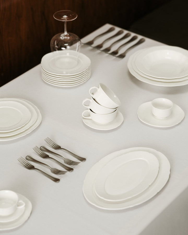 Serax - Sergio Herman - Ovaal Bord M Wit Silhouette - Set van 4