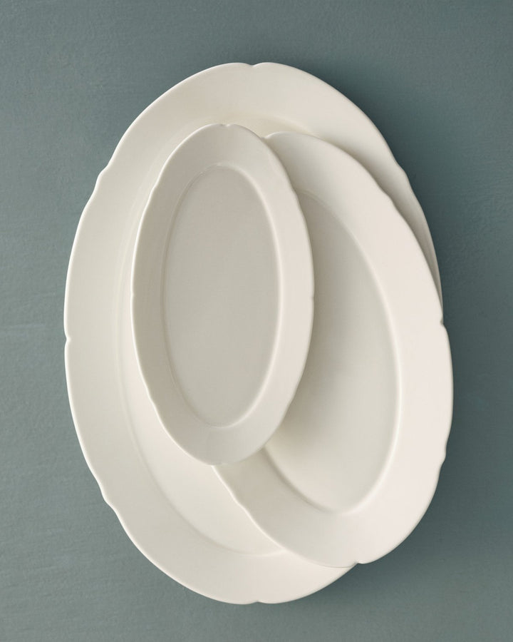 Serax - Sergio Herman - Ovaal Bord L Wit Silhouette - Set van 4