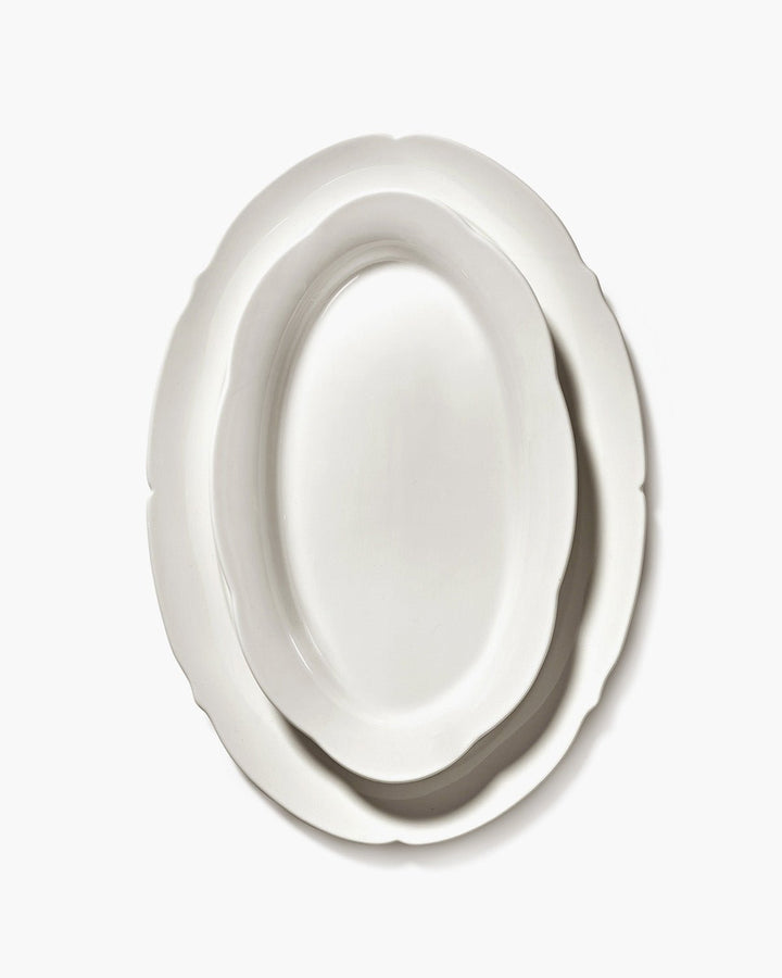 Serax - Sergio Herman - Ovaal Bord L Wit Silhouette - Set van 4