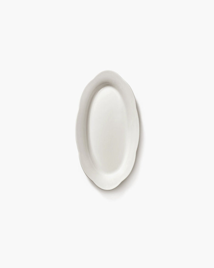 Serax - Sergio Herman - Hoog Ovaal Bord S Wit Silhouette - Set van 2