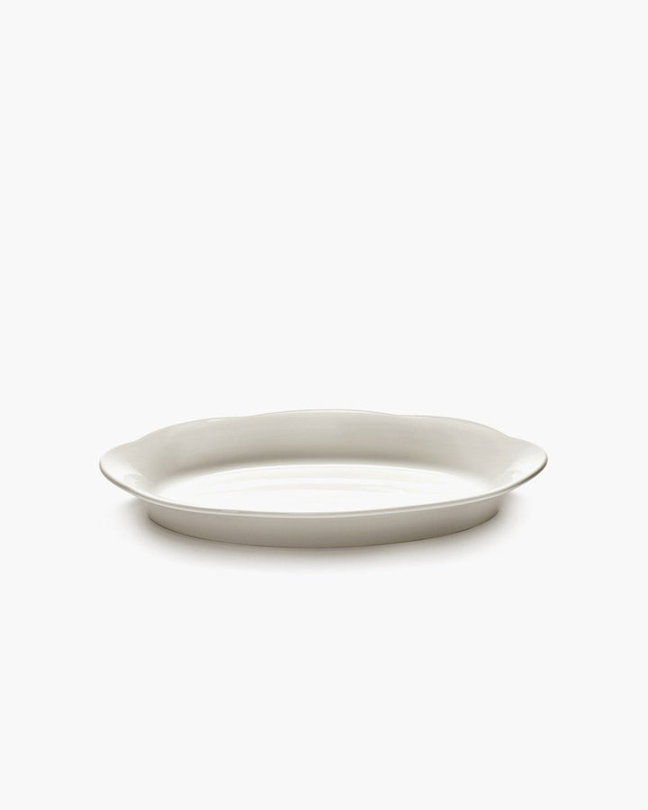 Serax - Sergio Herman - Hoog Ovaal Bord M Wit Silhouette - Set van 2